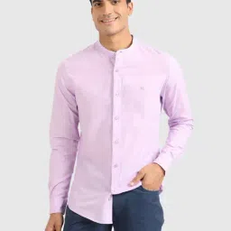 United Colors of Benetton Purple Cotton Slim Fit Self Pattern Shirt-picture-33