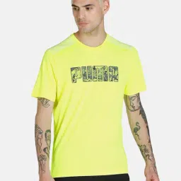 Puma VK Active Yellow Slim Fit Printed T-Shirt-image-48