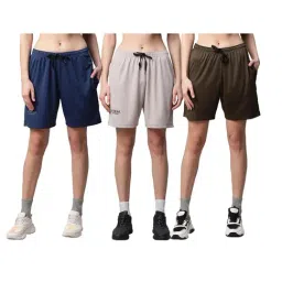 Vimal Jonney Multicolor Logo Sports Shorts (Pack of 3)-picture-14