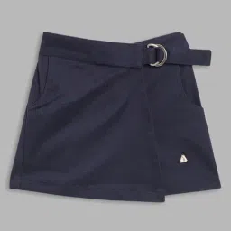 Blue Giraffe Kids Navy Cotton Skirt-picture-31