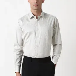 Van Heusen Grey Cotton Regular Fit Printed Shirt-image-21