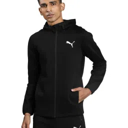 Puma Evostripe Black Cotton Regular Fit Hooded Sweatshirt image 1