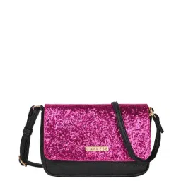 Caprese Black Textured Medium Sling Handbag-picture-17