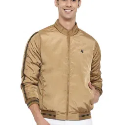 Cantabil Khaki Regular Fit Mock Collar Jacket-image-85