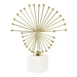 De Maison Decor Gold Plated Steel And White Stone Blend Sculpture image 3