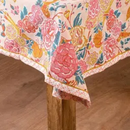 Damask Rose Pure Cotton Blush Pink Print & Pattern Table Covers-image-43