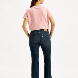 Levi's Women's Mid Rise Flared Indigo Jeans image 2