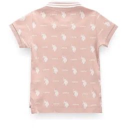 U.S. Polo Assn. Kids Dusty Pink Printed Polo T-Shirt image 2
