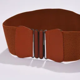 HauteSauce Brown Wide Casual Belt for Women image 4