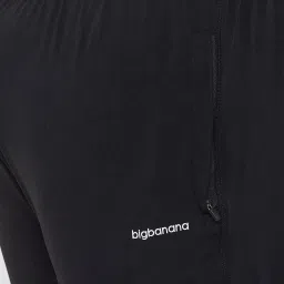 Bigbanana Black Regular Fit Printed Trackpants image 4