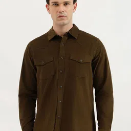 United Colors of Benetton Spread Collar Long Sleeves Pure Cotton Shirt-picture-15