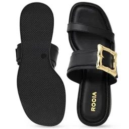 Rocia by Regal Women's Black Casual Sandals image 4