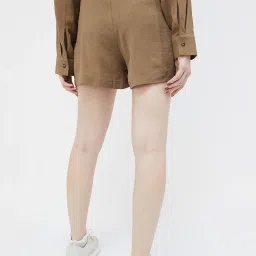Ginger by Lifestyle Brown High Rise Shorts image 2