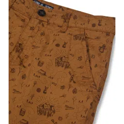Gini & Jony Kids Brown Printed Bermudas image 4