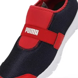 Puma Kids Flex JR V1 Peacoat Blue & High Risk Red Casual Slip-Ons image 4
