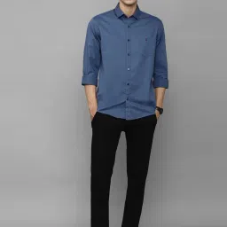 Louis Philippe Sport Blue Cotton Slim Fit Shirt image 4
