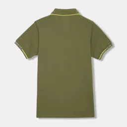 Blue Giraffe Kids Olive Cotton Logo Polo T-Shirt image 2