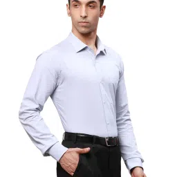 Park Avenue Grey Cotton Slim Fit Shirt image 4