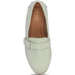 Fausto Women's Pista Green Casual Loafers image 4