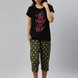 Kryptic Coral & Green Printed Capris - Pack of 2 image 4