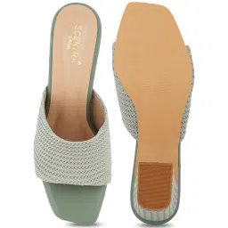 Scentra Women's SPAIN Green Casual Sandals image 4