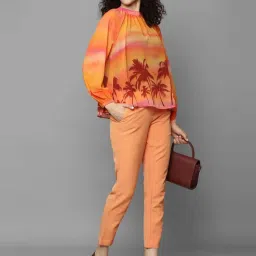 Allen Solly Peach Mid Rise Trousers image 4