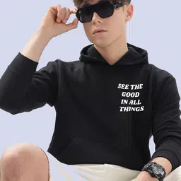 faltu.co FALTU.COMen Pure Cotton Printed Hooded Sweatshirt image 4