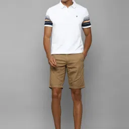 Allen Solly Khaki Cotton Slim Fit Printed Shorts image 4