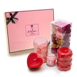IRIS Pink Wax Fragrance Gift Set of Candles & Potpourri image 2