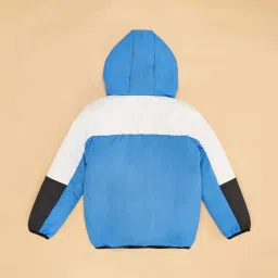 Pantaloons Junior Blue & White Printed Full Sleeves Jacket image 4