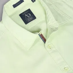 AD by Arvind Lime Green Slim Fit Shirt image 4
