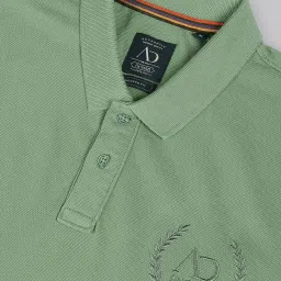 AD by Arvind Green Slim Fit Logo Polo T-Shirt image 4