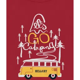 HELLCAT Kids Off White & Red Printed T-Shirt (Pack Of 2) image 4