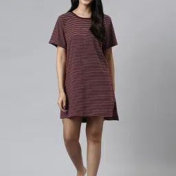 Enamor Red Striped Sleep Tee image 4