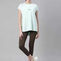 Enamor Blue Cotton Graphic Print Sports T-Shirt image 4