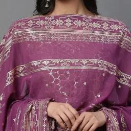 Aurelia Purple Printed Dupatta image 4