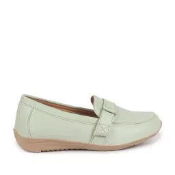 Fausto Women's Pista Green Casual Loafers image 2