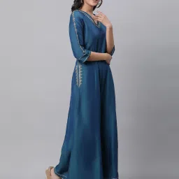 Aurelia Blue Embroidered Jumpsuit image 4