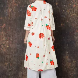 Melange By Lifestyle White Regular Fit Floral Print Kurtas image 2