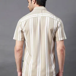 Rigo Beige Striped Shirt image 2