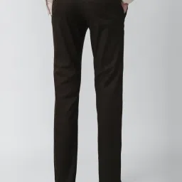 Van Heusen Brown Slim Fit Trousers image 2