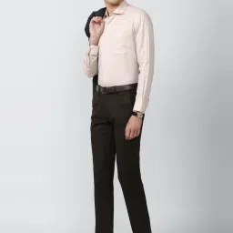 Van Heusen Brown Slim Fit Trousers image 5