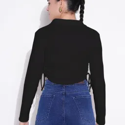 showoffff SHOWOFF Black Cotton Solid Top image 2