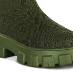 London Rag Women's Olive Casual Booties image 4