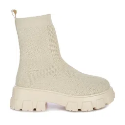 London Rag Women's Beige Casual Booties image 1