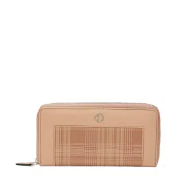 Caprese Avery Blush Faux Leather Checks Zip Around Wallet image 2