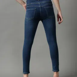 showoffff SHOWOFF Navy Solid High Rise Jeans image 2