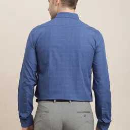 Turtle Blue Cotton Regular Fit Checks Shirt image 2