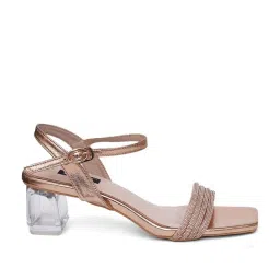 Sherrif Women's Champagne Ankle Strap Sandals image 2
