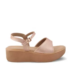 Tresmode Women's Champagne Ankle Strap Wedges image 2